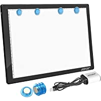 AGPTEK A4 Tableta de Luz- Drawing Pad Ultradelgada- Mesa de Luz de Dibujo LED con Panel Táctil Inteligente con Botón…